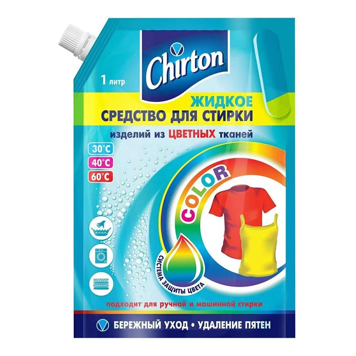 Жидкое средство для стирки Chirton для цветных тканей, 1л 4183 - фото 9492