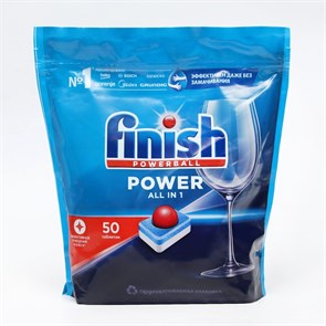 Таблетки для посудомоечных машин Finish All in 1 Shine&Protect, 50шт 4178