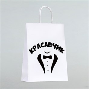 Пакет подарочный Красавчик, 24×10×32см 4334