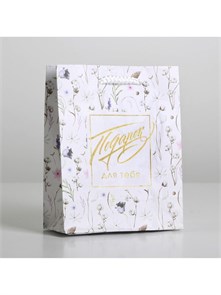 Пакет подарочный ламинированный Gift for you, 12х15х5.5см 4335