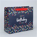 Пакет подарочный ламинированный Happy Birthday, 27х23х11.5см 4326 - фото 9821