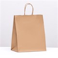 Пакет бумажный крафт 90г/м², круглая ручка 22×12×25см 4346 - фото 9865