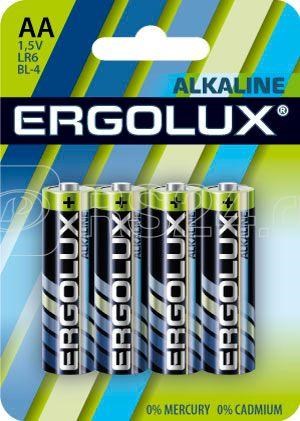 Батарейка алкалиновая Ergolux, AA, LR6, 1.5В, 1шт 01742 - фото 9244