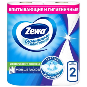 Полотенца бумажные Zewa, 2 слоя, 2 рулона 01762